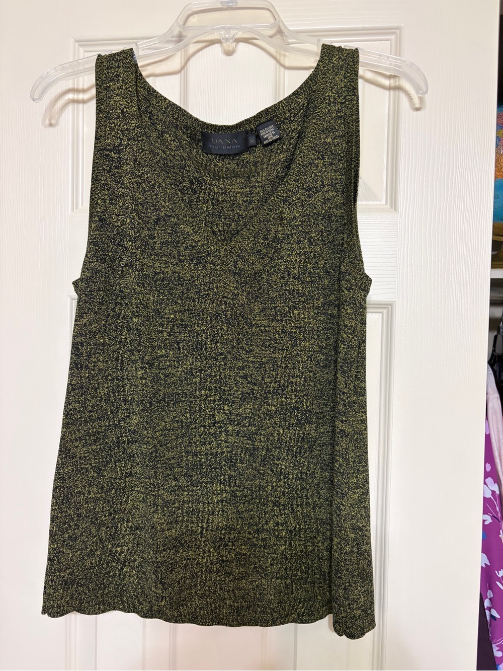 Dana Buchman Olive-Marl Knit Tank